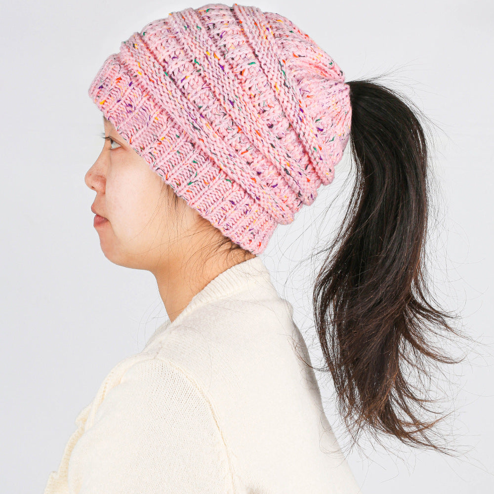 Wholesale Woolen Hat Ponytail Hat Knitted Hat